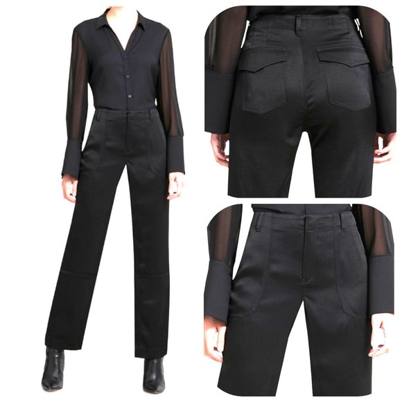Donna Karan Pants - DKNY Black STRAIGHT-LEG ANKLE DRESS PANTS